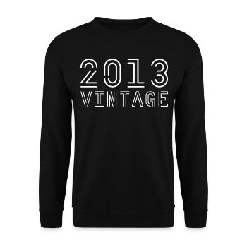 2013 vintage vintage 2013 birthday 2013 retro - Unisex Sweatshirt - black - Front - Alina (178cm) & Michal (187cm)