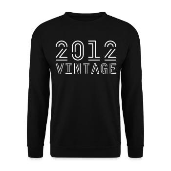 2012 vintage vintage 2012 birthday 2012 retro - Unisex Sweatshirt - black - Front - Alina (178cm) & Michal (187cm)