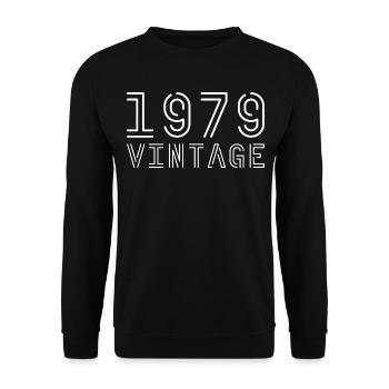 1979 vintage vintage 1979 birthday 1979 retro - Unisex Sweatshirt - black - Front - Alina (178cm) & Michal (187cm)