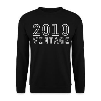 2010 vintage vintage 2010 birthday 2010 retro - Unisex Sweatshirt - black - Front - Alina (178cm) & Michal (187cm)
