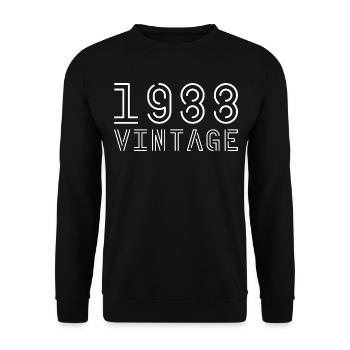 1988 Jahrgang Vintage 1988 Geburtstag 1988 retro - Unisex Pullover - Schwarz - Vorne - Alina (178cm) & Michal (187cm)
