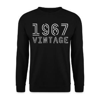 1967 Jahrgang Vintage 1967 Geburtstag 1967 retro - Unisex Pullover - Schwarz - Vorne - Alina (178cm) & Michal (187cm)