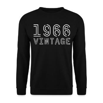 1966 vintage vintage 1966 birthday 1966 retro - Unisex Sweatshirt - black - Front - Alina (178cm) & Michal (187cm)