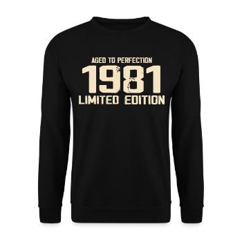 1981 Limited edition 1981 Birthday 1981 Retro - Unisex Sweatshirt - black - Front - Alina (178cm) & Michal (187cm)