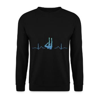 Natation artistique par équipe de natation synchronisée - Sweat-shirt Unisexe - noir - Devant - Alina (178cm) & Michal (187cm)