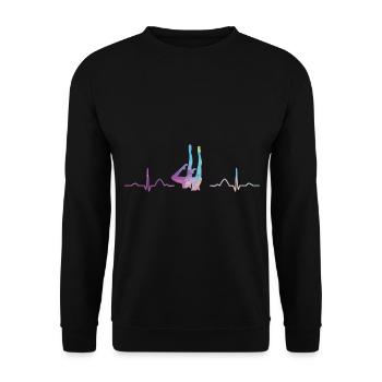 Synchronschwimmen Team Artistic Swim - Unisex Pullover - Schwarz - Vorne - Alina (178cm) & Michal (187cm)