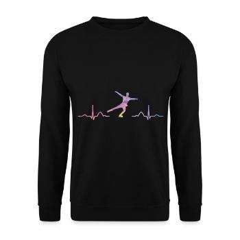 Figure Skating Ice Skating Figure Skating - Unisex Sweatshirt - black - Front - Alina (178cm) & Michal (187cm)