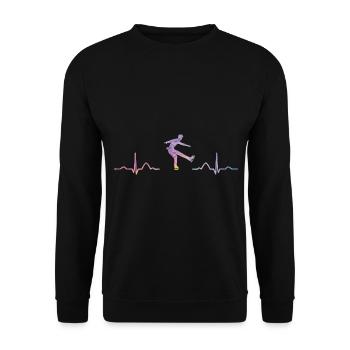 Figure Skating Ice Skating Figure Skating - Unisex Sweatshirt - black - Front - Alina (178cm) & Michal (187cm)