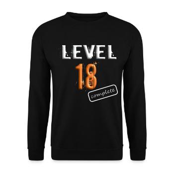18ème anniversaire cadeau d'anniversaire gamer - Sweat-shirt Unisexe - noir - Devant - Alina (178cm) & Michal (187cm)