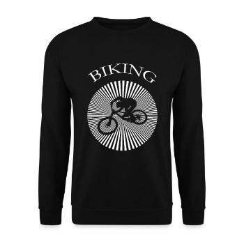 biking - Unisex Pullover - Schwarz - Vorne - Alina (178cm) & Michal (187cm)