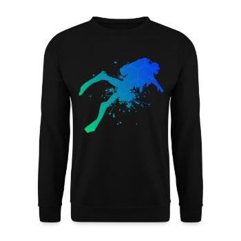 Plongeur Femmes Plongeur Plongeur Hommes Plongée - Sweat-shirt Unisexe - noir - Devant - Alina (178cm) & Michal (187cm)