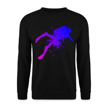 Divers Diving Scuba Diving Free Dive Diving - Unisex Sweatshirt - black - Front - Alina (178cm) & Michal (187cm)