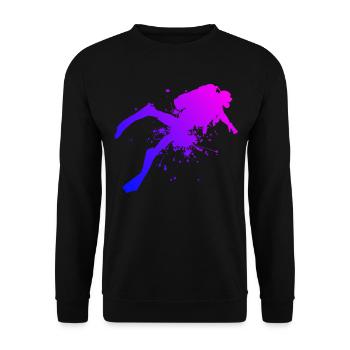 Diving Free Dive Scuba Diving Men - Unisex Sweatshirt - black - Front - Alina (178cm) & Michal (187cm)