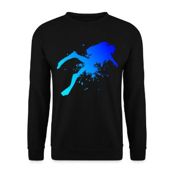 Diver Women Divers Scuba Divers Diving - Unisex Sweatshirt - black - Front - Alina (178cm) & Michal (187cm)