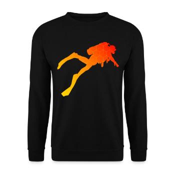 Diving Diver Scuba Diving Diving Men - Unisex Sweatshirt - black - Front - Alina (178cm) & Michal (187cm)