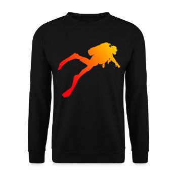 Free Dive Diving Diving Men Divers - Unisex Sweatshirt - black - Front - Alina (178cm) & Michal (187cm)