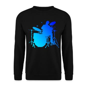 Batteur Homme Batteur Batterie Kit Batterie - Sweat-shirt Unisexe - noir - Devant - Alina (178cm) & Michal (187cm)