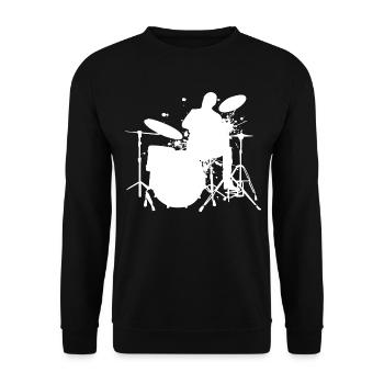 Batteur Féminin Hommes Batteur Batterie - Sweat-shirt Unisexe - noir - Devant - Alina (178cm) & Michal (187cm)