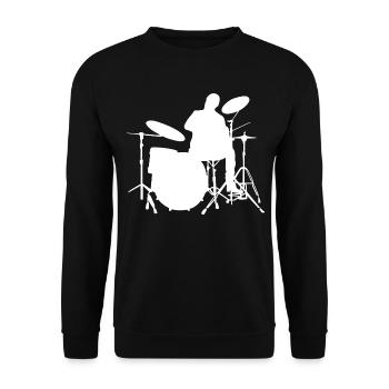 Percussionist Ladies Men Drummer Drummer - Unisex Sweatshirt - black - Front - Alina (178cm) & Michal (187cm)