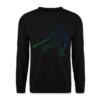 Walking Walker Nordic Walker Women Nordic Walking - Unisex Sweatshirt - black - Front - Alina (178cm) & Michal (187cm)