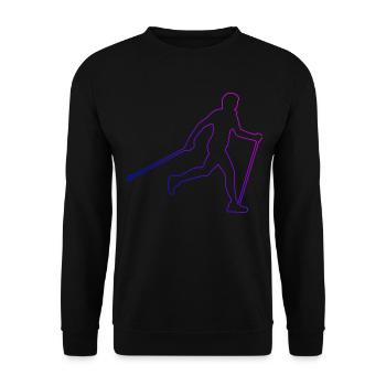 Walken Walker Nordic Walker Damen Walking - Unisex Pullover - Schwarz - Vorne - Alina (178cm) & Michal (187cm)