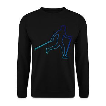 Marche nordique hommes Marcheur féminin - Sweat-shirt Unisexe - noir - Devant - Alina (178cm) & Michal (187cm)