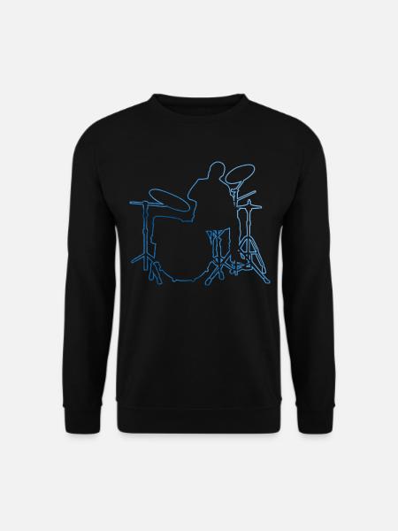 Schlagzeugspielen Schlagzeugspieler Drum Kit - Unisex Pullover - Schwarz