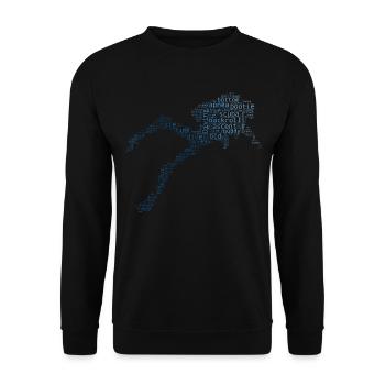 Plongeur plongeur plongeur libre hommes de plongée - Sweat-shirt Unisexe - noir - Devant - Alina (178cm) & Michal (187cm)