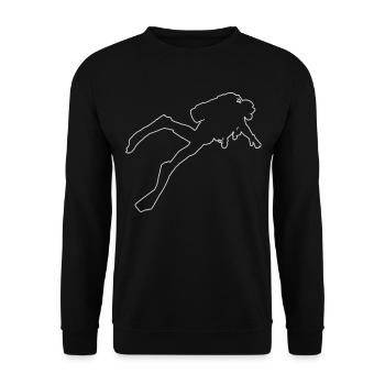 Plongée sous-marine Plongeur Hommes Plongeur - Sweat-shirt Unisexe - noir - Devant - Alina (178cm) & Michal (187cm)