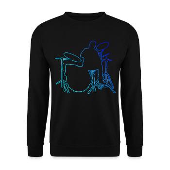 Drumming Drum Kit Drums Drummer - Unisex Sweatshirt - black - Front - Alina (178cm) & Michal (187cm)