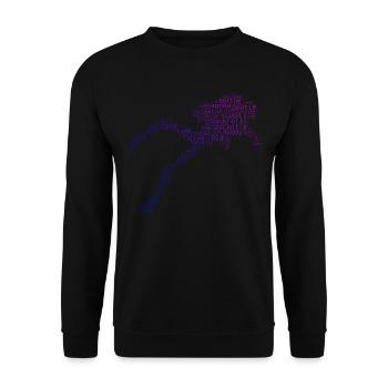Taucher Diver Scuba Diver Diving Scuba Tauchen - Unisex Sweatshirt - black - Front - Alina (178cm) & Michal (187cm)