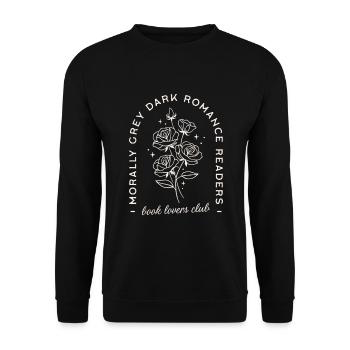 Dark Romance moralisch graue Romantasy Leser - Unisex Pullover - Schwarz - Vorne - Alina (178cm) & Michal (187cm)