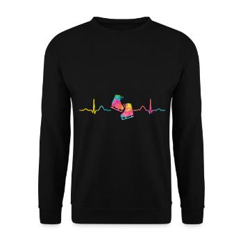 Figure Skating Ice Skating Figure Skating - Unisex Sweatshirt - black - Front - Alina (178cm) & Michal (187cm)