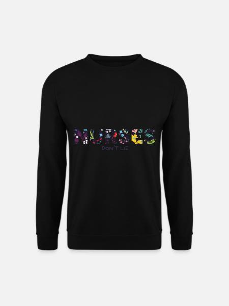 Krankenschwestern lügen nicht Floral Nurse Design - Unisex Pullover - Schwarz
