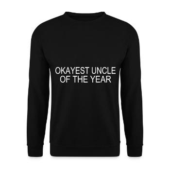Uncle Godfather Hero Gift for Godfather - Unisex Sweatshirt - black - Front - Alina (178cm) & Michal (187cm)