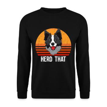 Herd, Border Collie Collies lover herding - Unisex Sweatshirt - black - Front - Alina (178cm) & Michal (187cm)