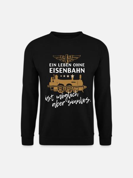 Eisenbahn Leben Rentner Rente Geschenk - Unisex Pullover - Schwarz