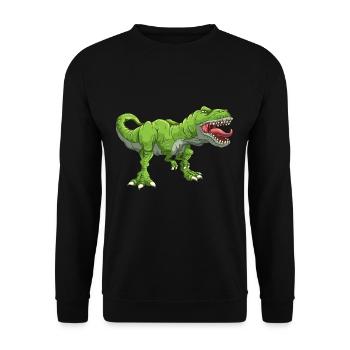 T Rex - Sweat-shirt Unisexe - noir - Devant - Alina (178cm) & Michal (187cm)