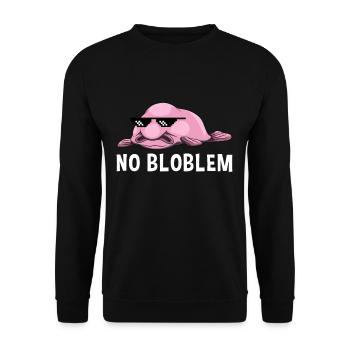 No Bloblem Blobfisch Drôle de poissons d'eau profonde - Sweat-shirt Unisexe - noir - Devant - Alina (178cm) & Michal (187cm)
