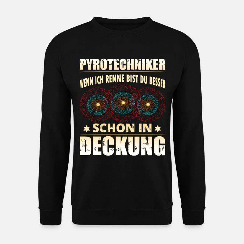 Pyro Feuerwerker rennt - Unisex Pullover - Schwarz