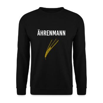 Ährenmann Bauer & Landwirt mit Ehre Getreide - Unisex Pullover - Schwarz - Vorne - Alina (178cm) & Michal (187cm)