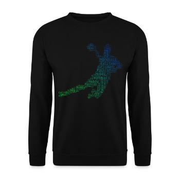 Handball Handball Handball Women's Handball - Unisex Sweatshirt - black - Front - Alina (178cm) & Michal (187cm)