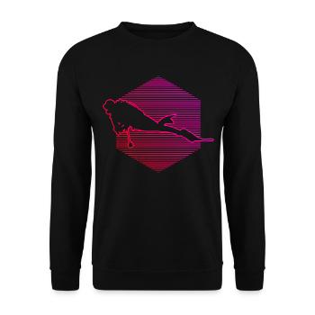 Scuba Diver Diving Free Dive Damen Taucher - Unisex Pullover - Schwarz - Vorne - Alina (178cm) & Michal (187cm)