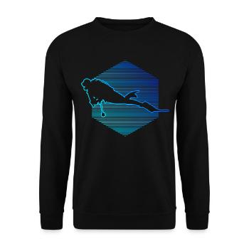 Scuba Diving Diving Diving Men Free Dive - Unisex Sweatshirt - black - Front - Alina (178cm) & Michal (187cm)