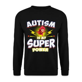 Autisme Super-héros aidants parents enfants cadeau - Sweat-shirt Unisexe - noir - Devant - Alina (178cm) & Michal (187cm)