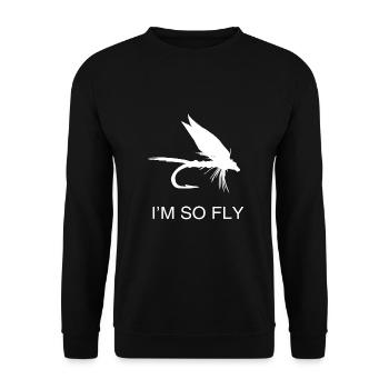 Fly fishing fishing fish angler fishing gift - Unisex Sweatshirt - black - Front - Alina (178cm) & Michal (187cm)