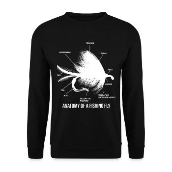 Fly fishing fishing fish angler fishing gift - Unisex Sweatshirt - black - Front - Alina (178cm) & Michal (187cm)