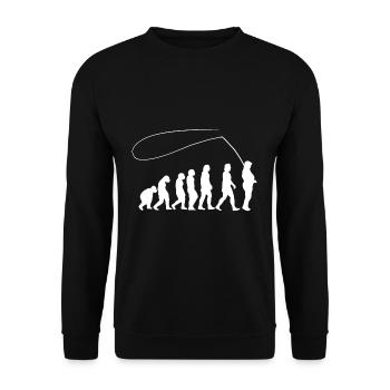 Fly fishing fishing fish angler fishing gift - Unisex Sweatshirt - black - Front - Alina (178cm) & Michal (187cm)