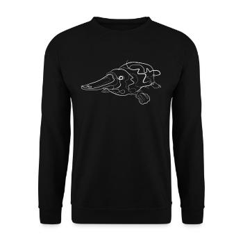 Animaux de l’Australie - one line drawing - Sweat-shirt Unisexe - noir - Devant - Alina (178cm) & Michal (187cm)