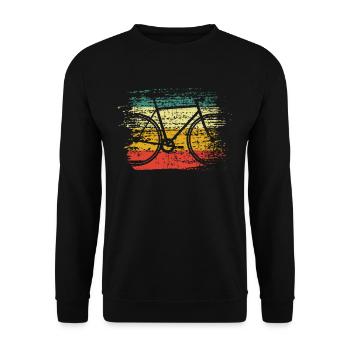Fahrrad retro - Unisex Pullover - Schwarz - Vorne - Alina (178cm) & Michal (187cm)